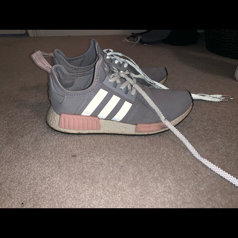 Pink and Gray Adidas Nmd